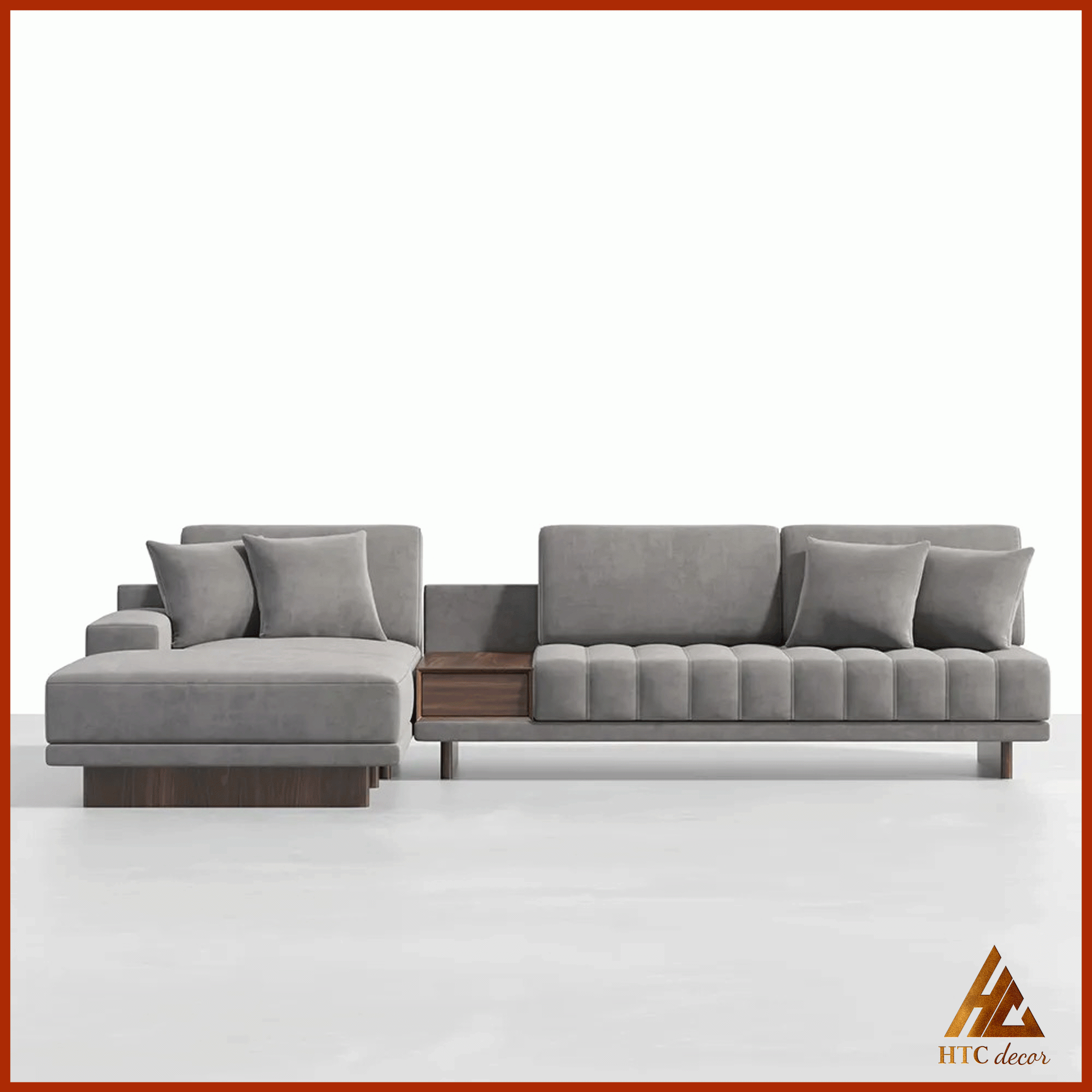 Ghế Sofa Góc L Modular Vải Nhung